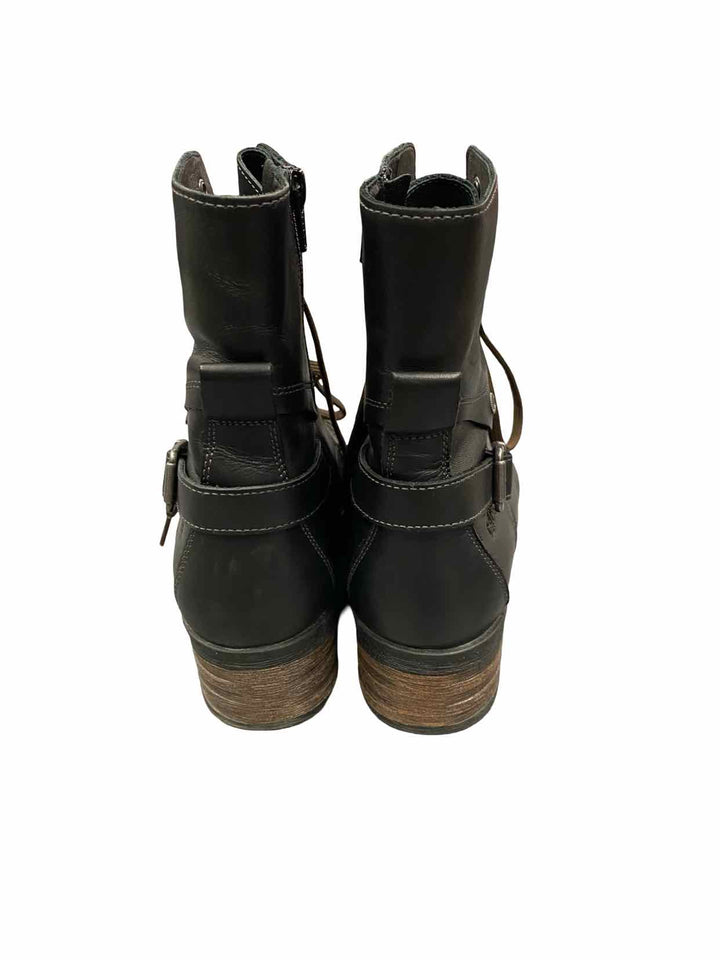 Taos Shoe Size 38 Black Leather Crave Boots(Ankle)