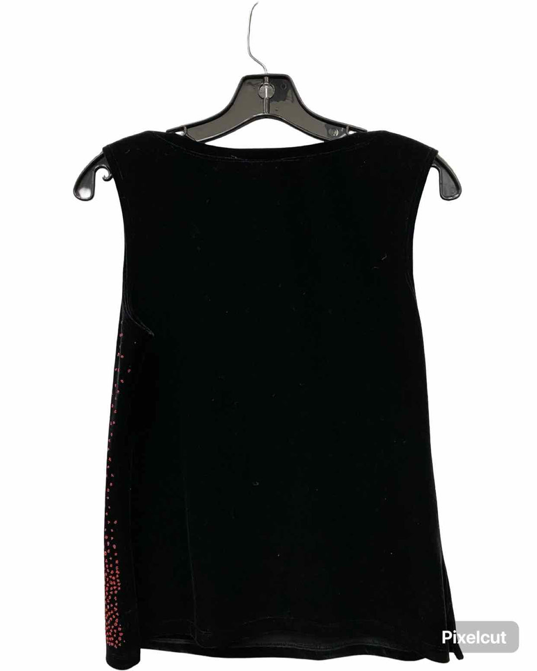 AGB Size S Black Red Sparkly Tank Top