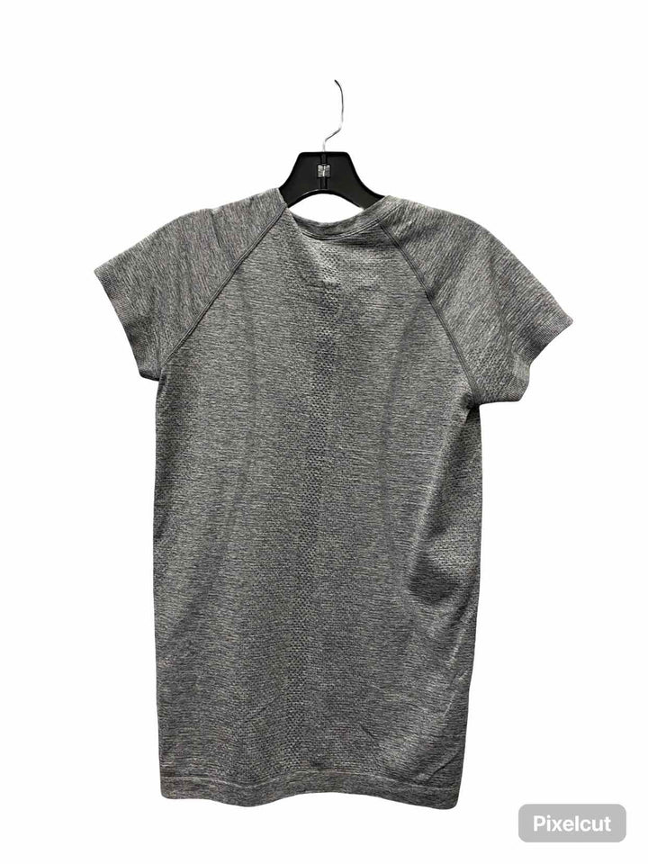 Lululemon Size 8 Gray Athletic Short Sleeve