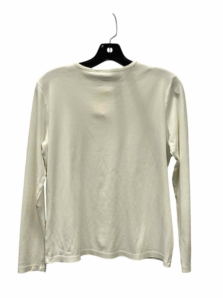 LL Bean Size M Cream Long Sleeve Shirts