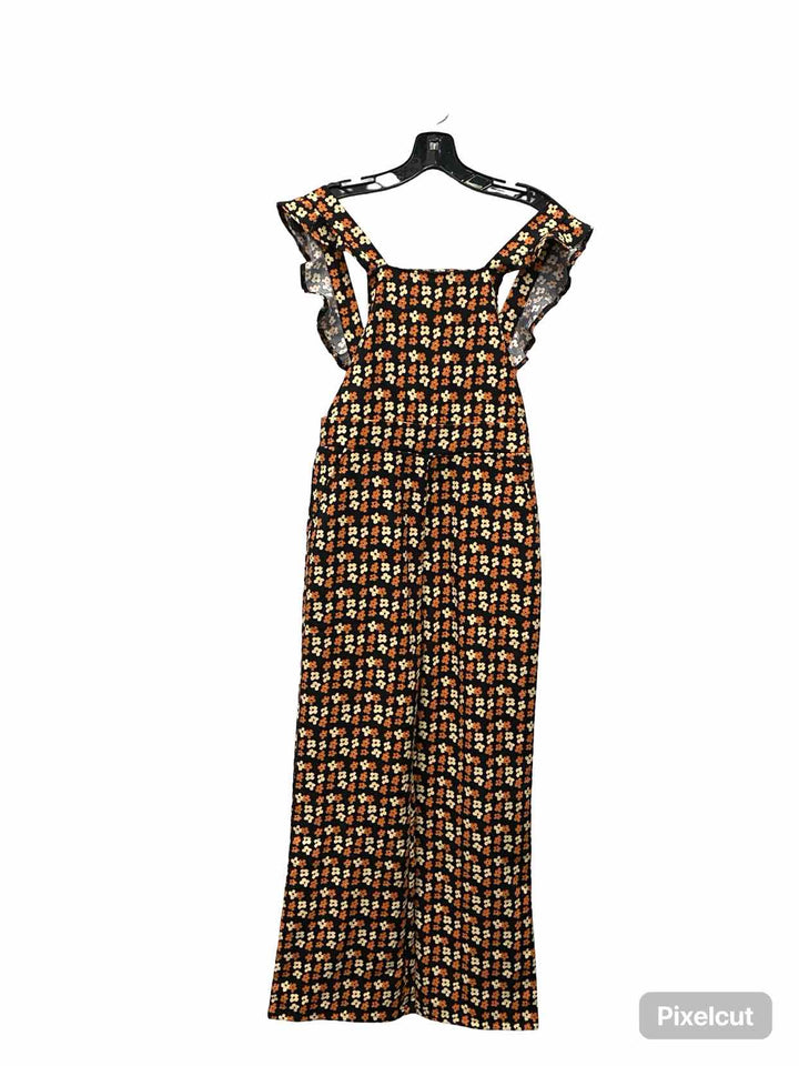 Pink Lilly Size S Black Orange Floral Dress