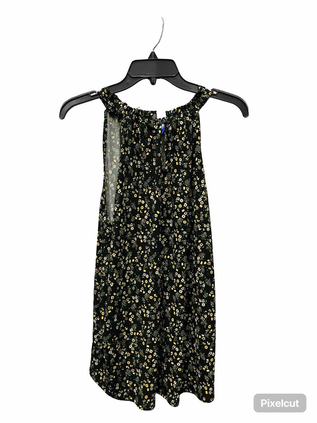 Adriana Papell Size XL Black Yellow Floral Tank Top