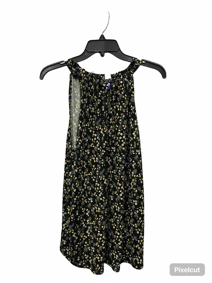 Adriana Papell Size XL Black Yellow Floral Tank Top