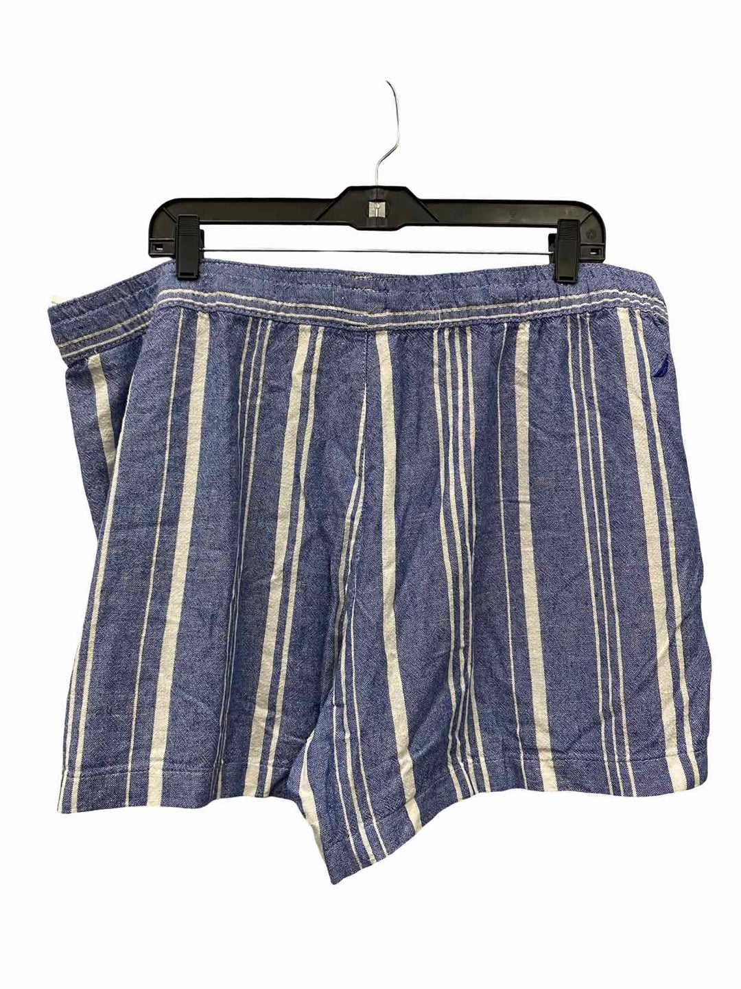 Nautica Size XXL Blue White Striped Shorts
