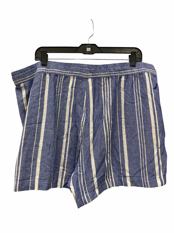 Nautica Size XXL Blue White Striped Shorts