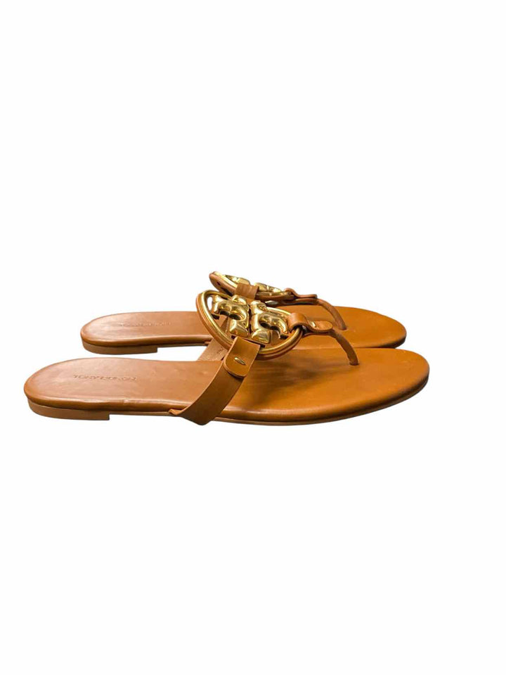 Tory Burch Shoe Size 9 Brown Leather Miller Thong Sandals