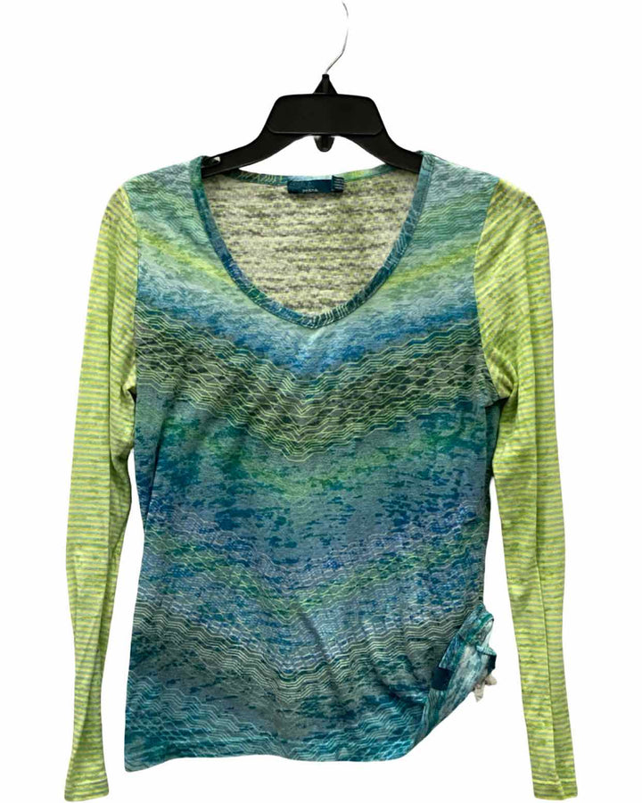 PrAna Size M Green Blue Long Sleeve Shirts