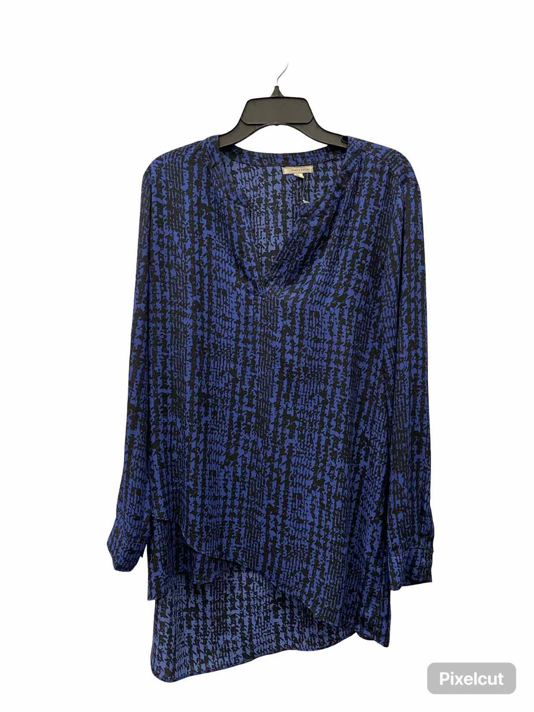 Dlieone Size XL Blue Black Long Sleeve Shirts