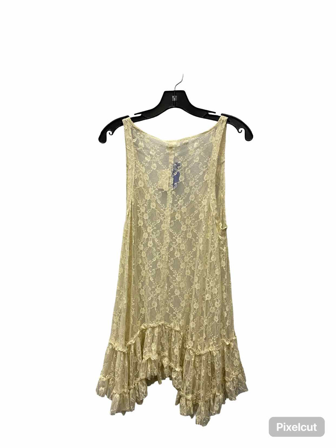 Free People Size L Beige Lace Tank Top