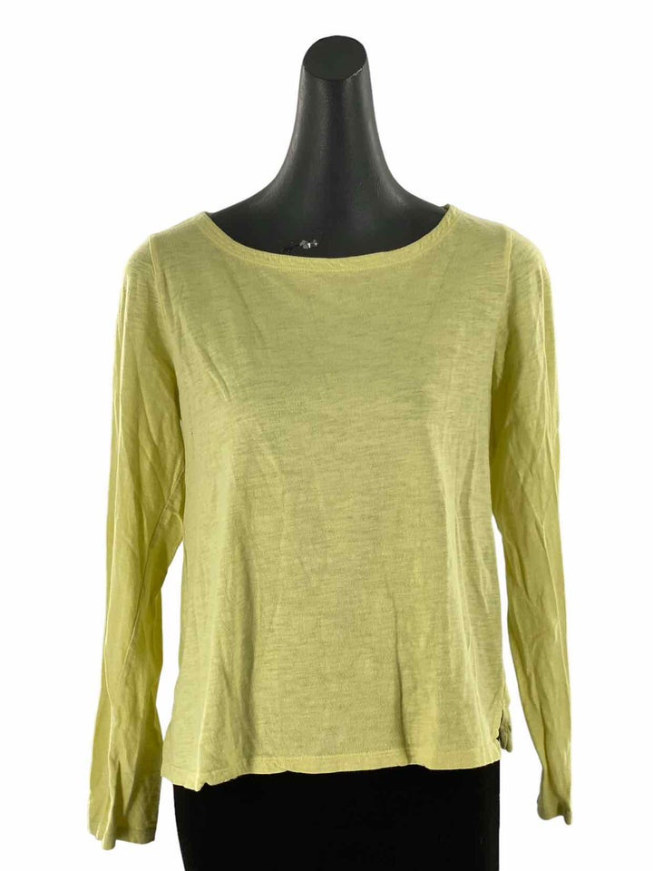 Eileen Fisher Size M Neon Yellow Long Sleeve Shirts