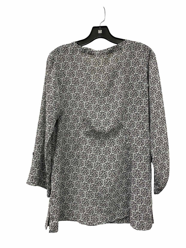 Exofficio Size M Black White Print Long Sleeve Shirts