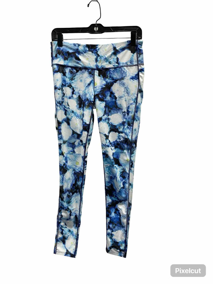 Athleta Size M Blue White Floral Athletic Pants