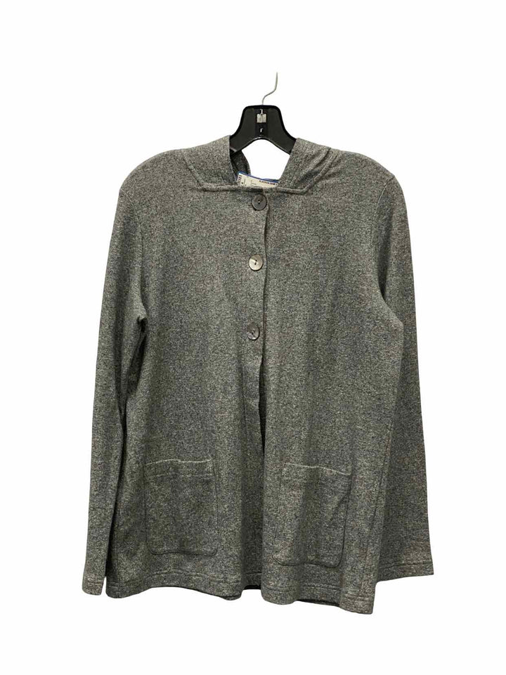 purejill Size M Gray 100% cotton Button Up Jacket