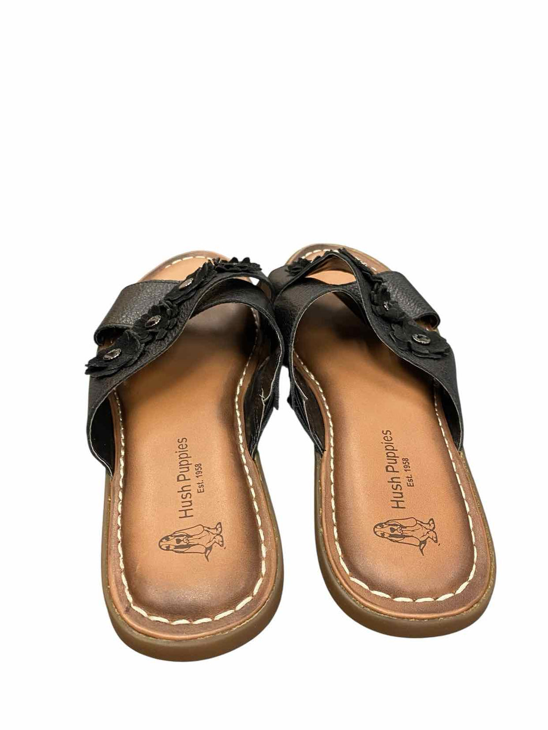 Hush Puppies Shoe Size 10 Black Leather Sandals