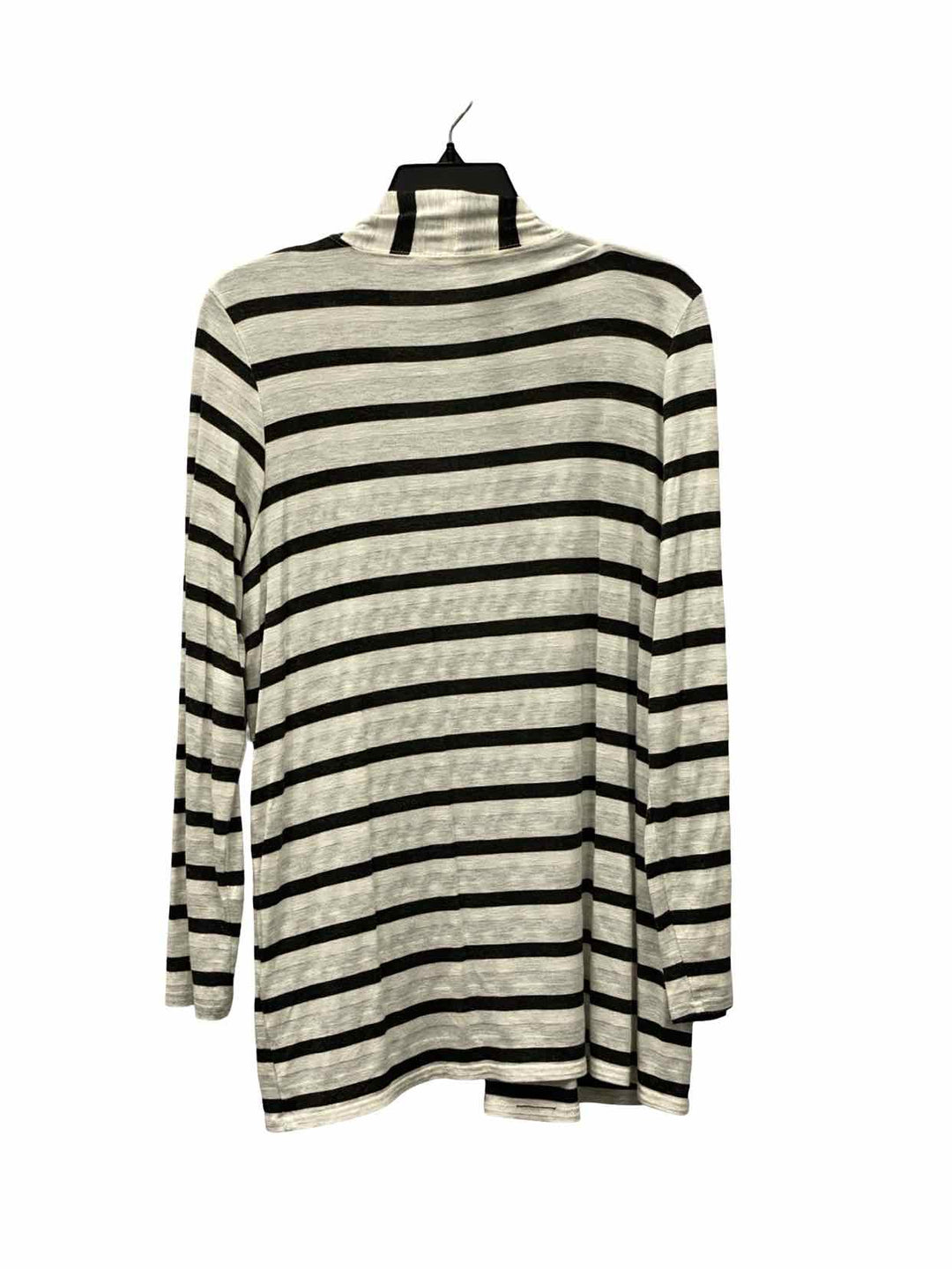 Cyrus Size L Black White Striped Long Sleeve Shirts
