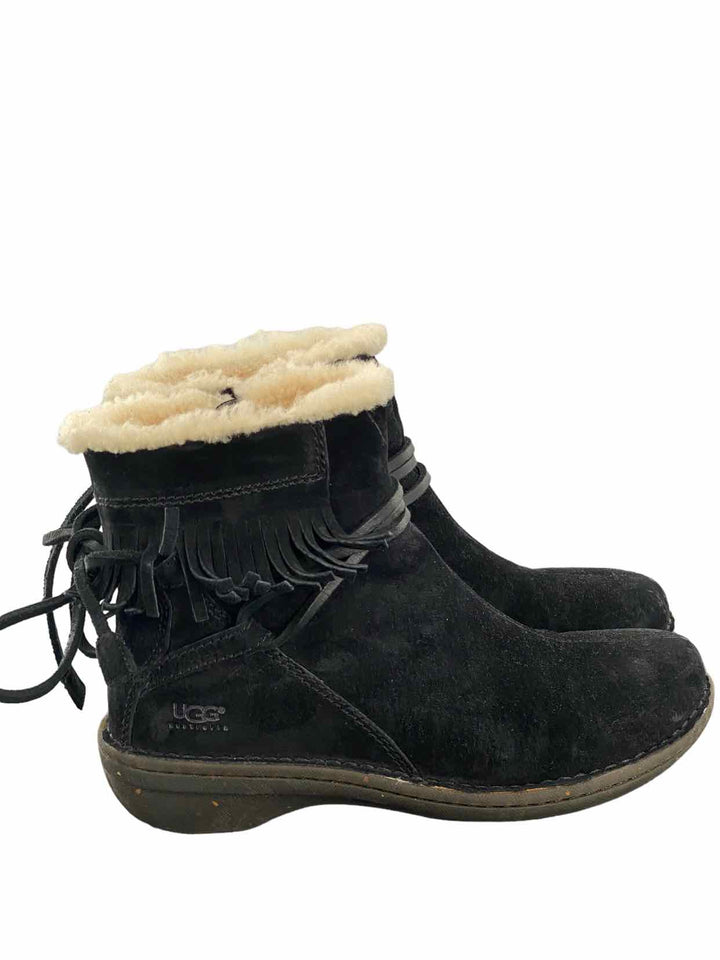 UGG Size 7 Black Suede Boots(Ankle)