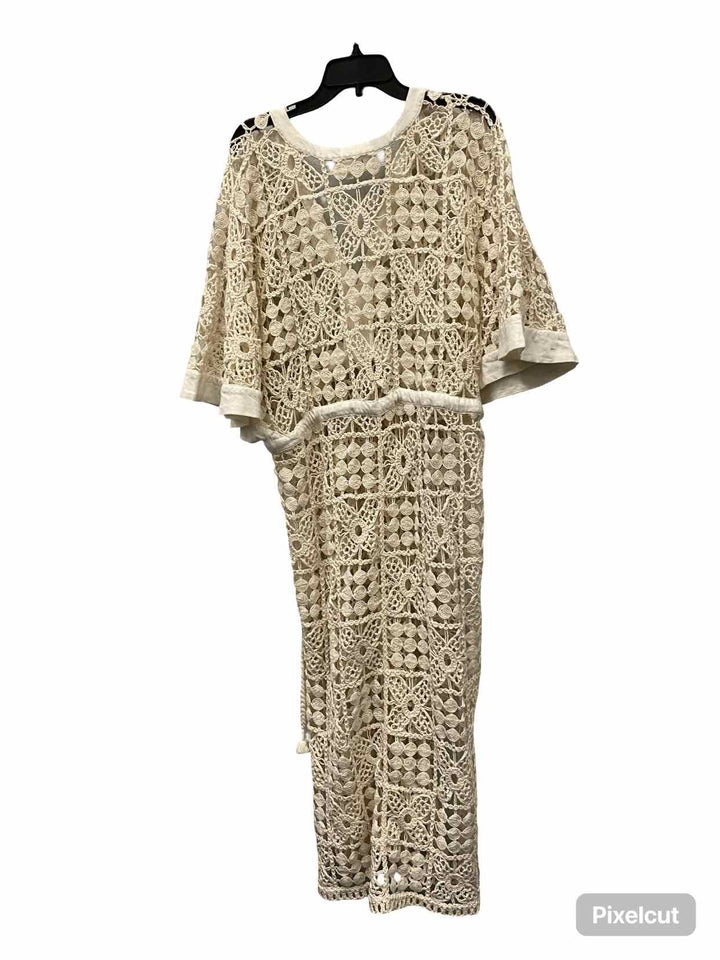 Anthropologie Size One Size Ivory Crochet Kaftan Dress