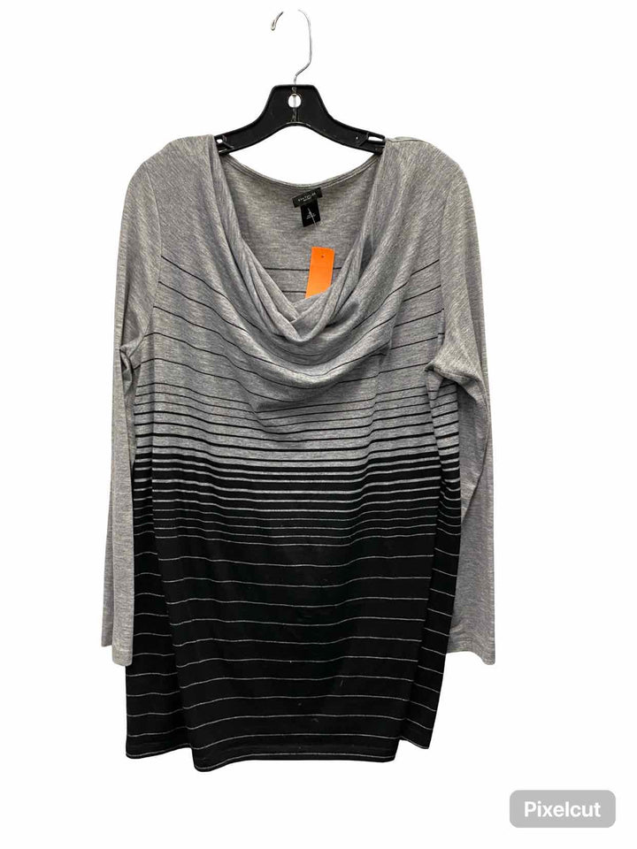 Ann Taylor Size XL Grey Black Long Sleeve Shirts
