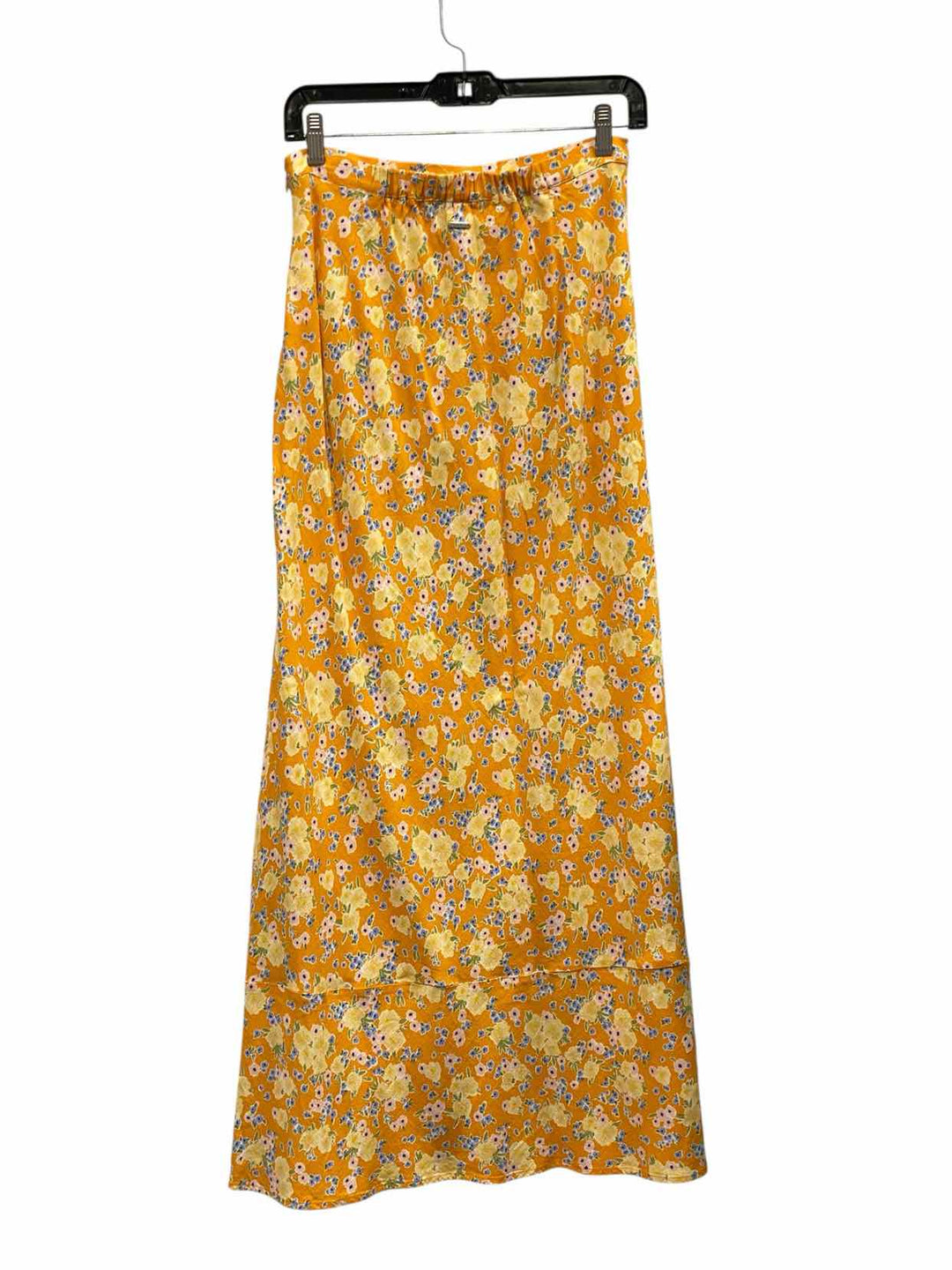 Ghanda Size M Yellow Blue Floral Skirt