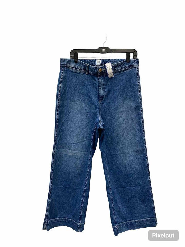 Gap Size 14 Blue Wide Leg Crop Jeans