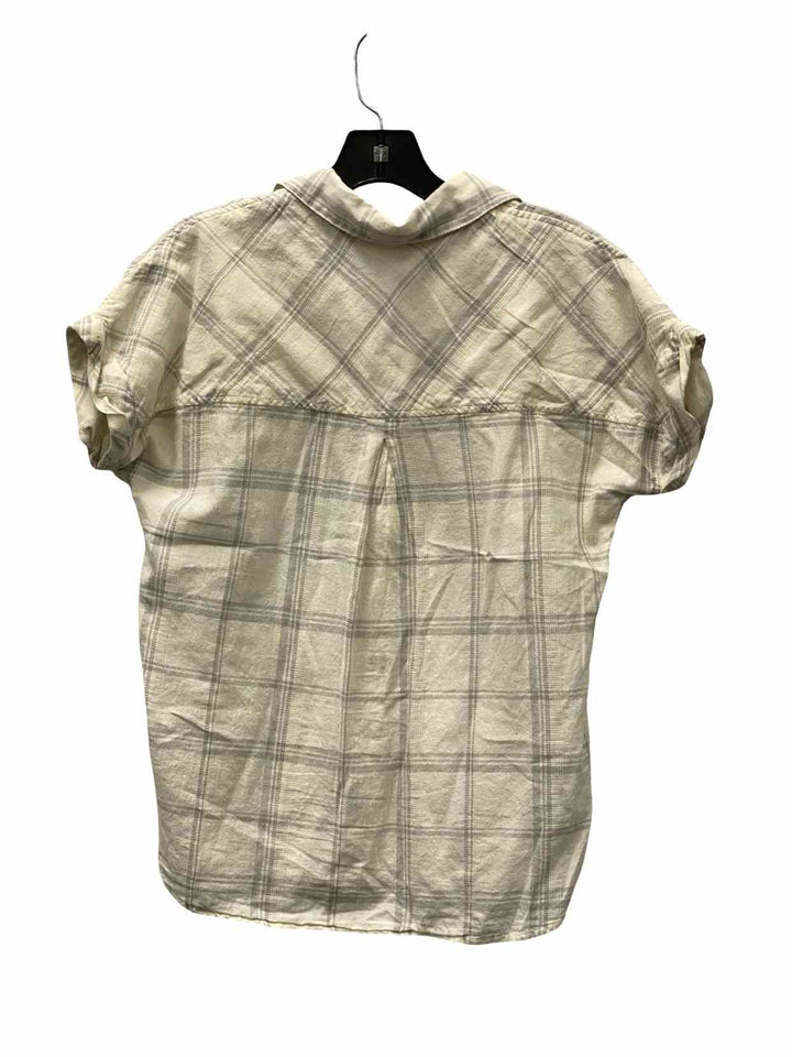 Mountain Warehouse Size 4 White Grey Plaid Short Sleeve Shirts