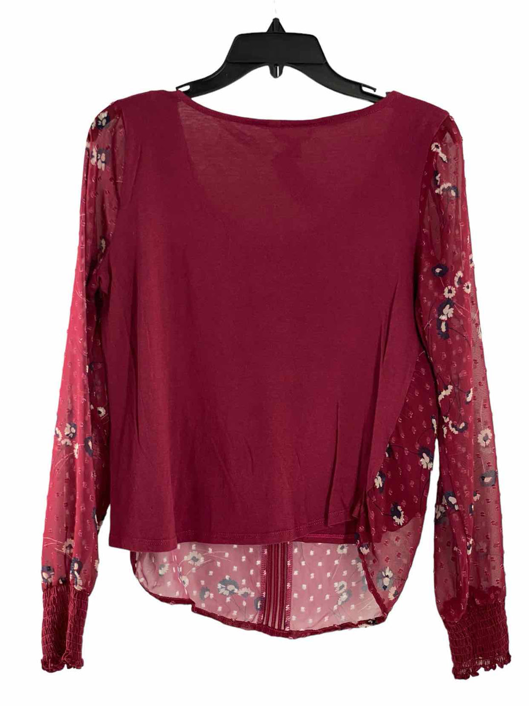 Lauren Conrad Size S Berry Floral Long Sleeve Shirts