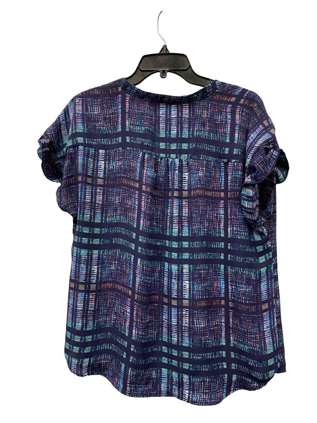 Apt. 9 Size M Blue Multi Print Short Sleeve Shirts