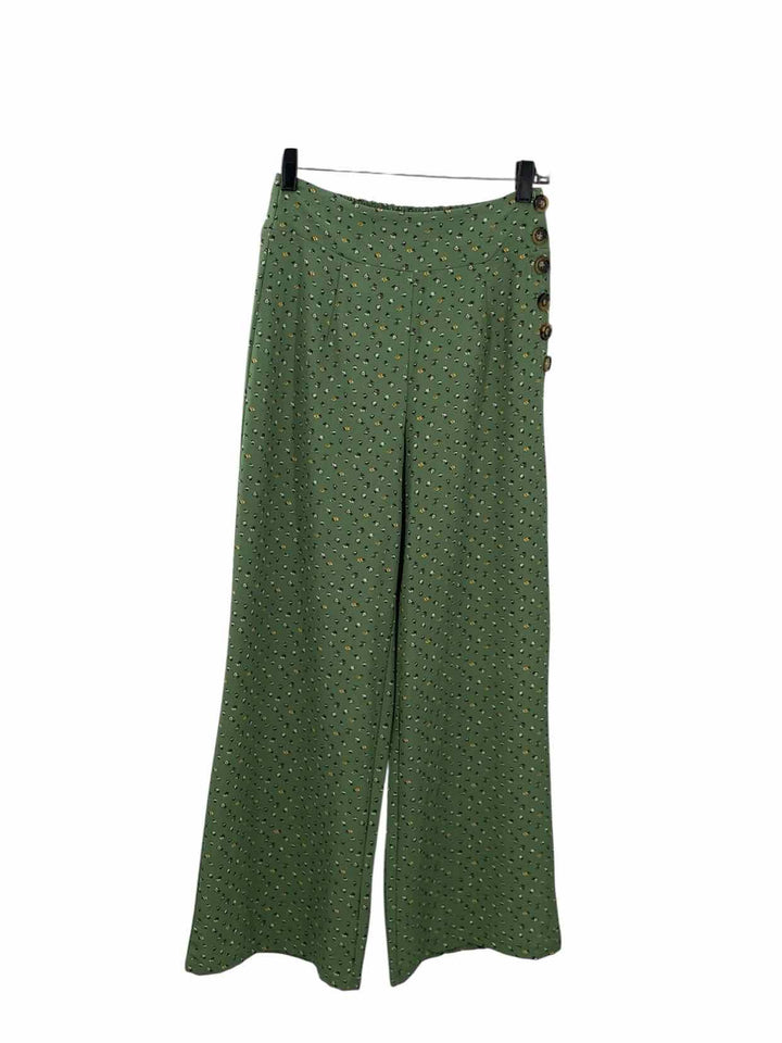 Blue Rain Size S Green Floral Pants