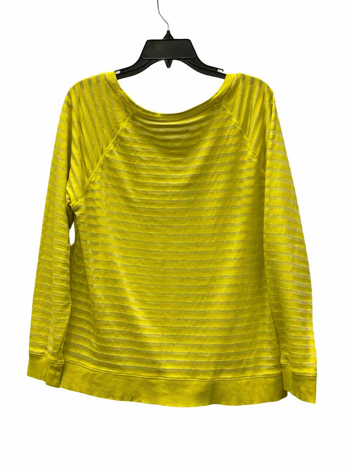 Style & Co Size L Yellow Striped Long Sleeve Shirts