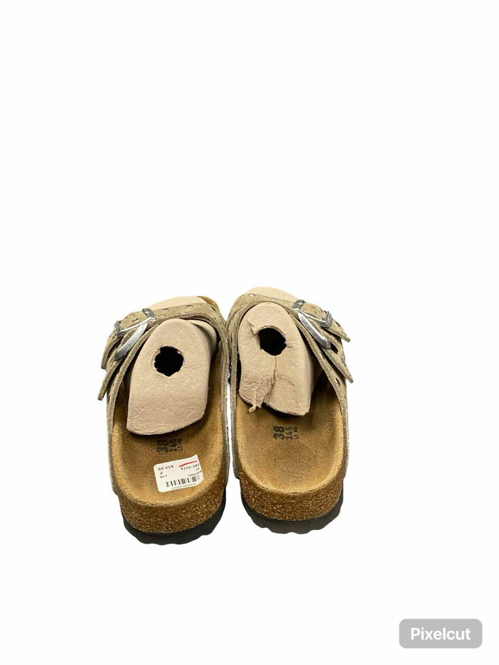 Birkenstock Shoe Size 37 Taupe Suede Aizona Rivet Sandals