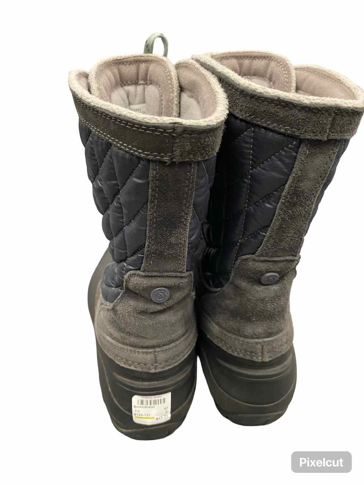 The North Face Shoe Size 7.5 Grey Black Suede Thermoball Boots(Ankle)