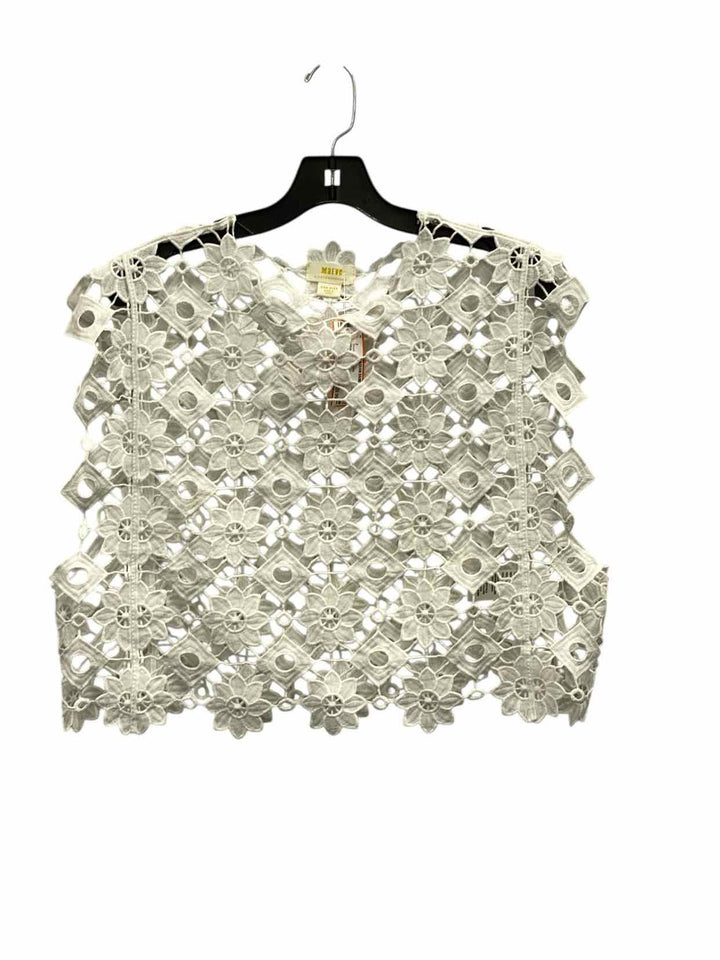 Maeve Size One Size White Short Sleeve Shirts
