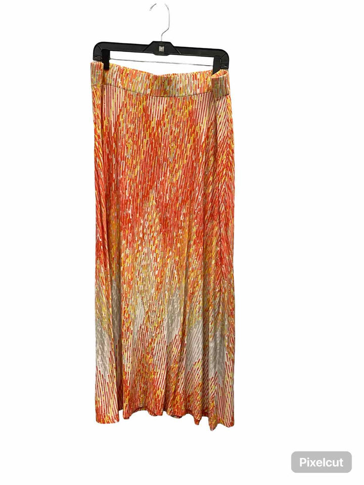 Lane Bryant Size 18 Orange Print Skirt