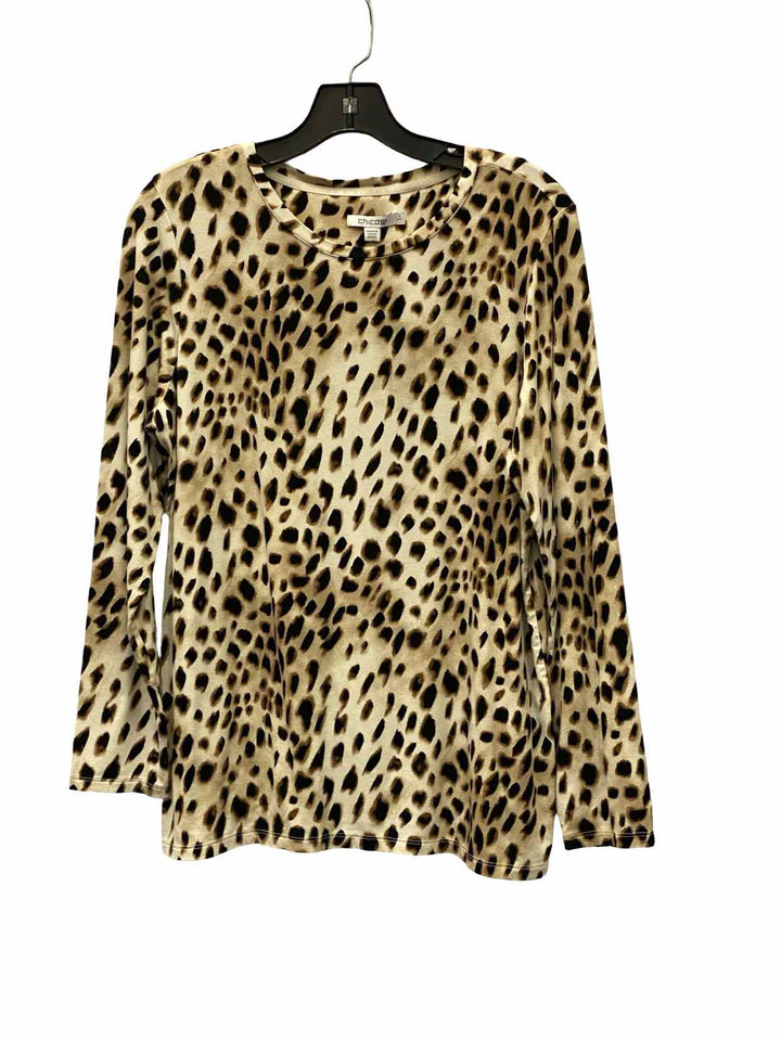Chico's Size L Animal Print Long Sleeve Shirts