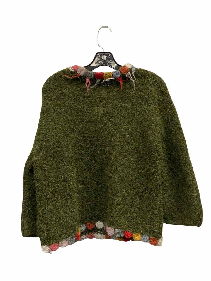 Invisible World Size S Green 76% Alpaca/ 17% Wool Sweater