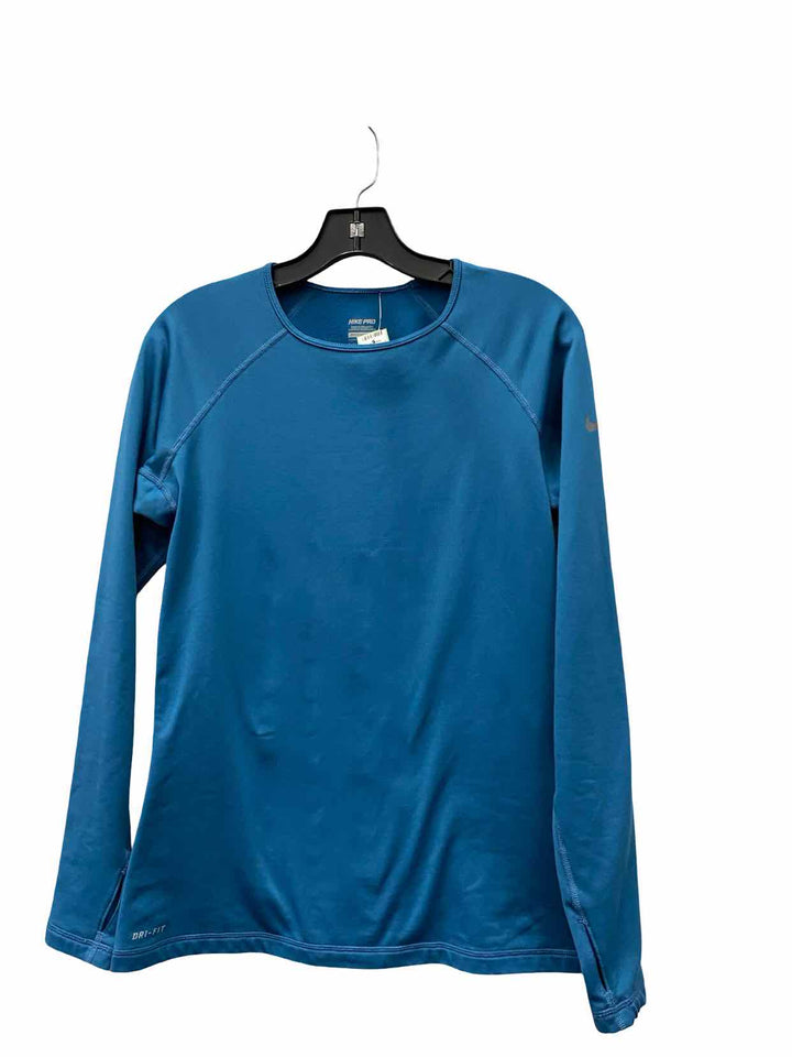 Nike Size L Blue Athletic Long Sleeve