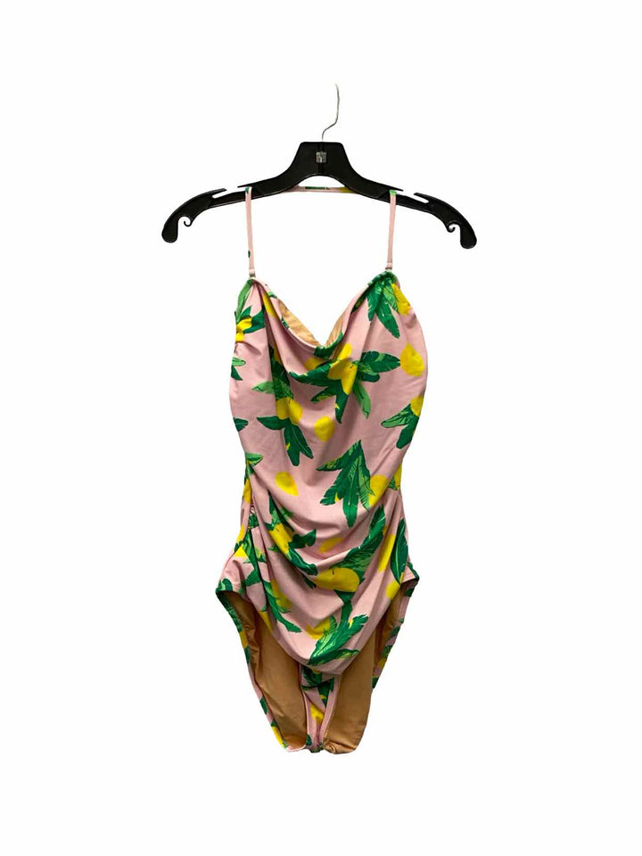 J Crew Size L Pink Lemons Swimsuit