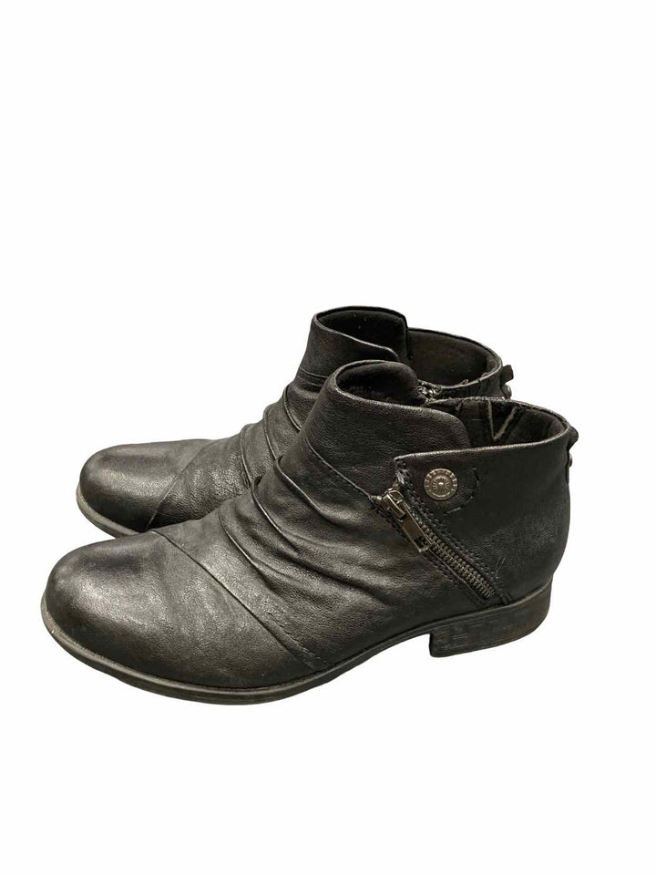 Earth Shoe Size 9 Black Leather Ronan Boots(Ankle)