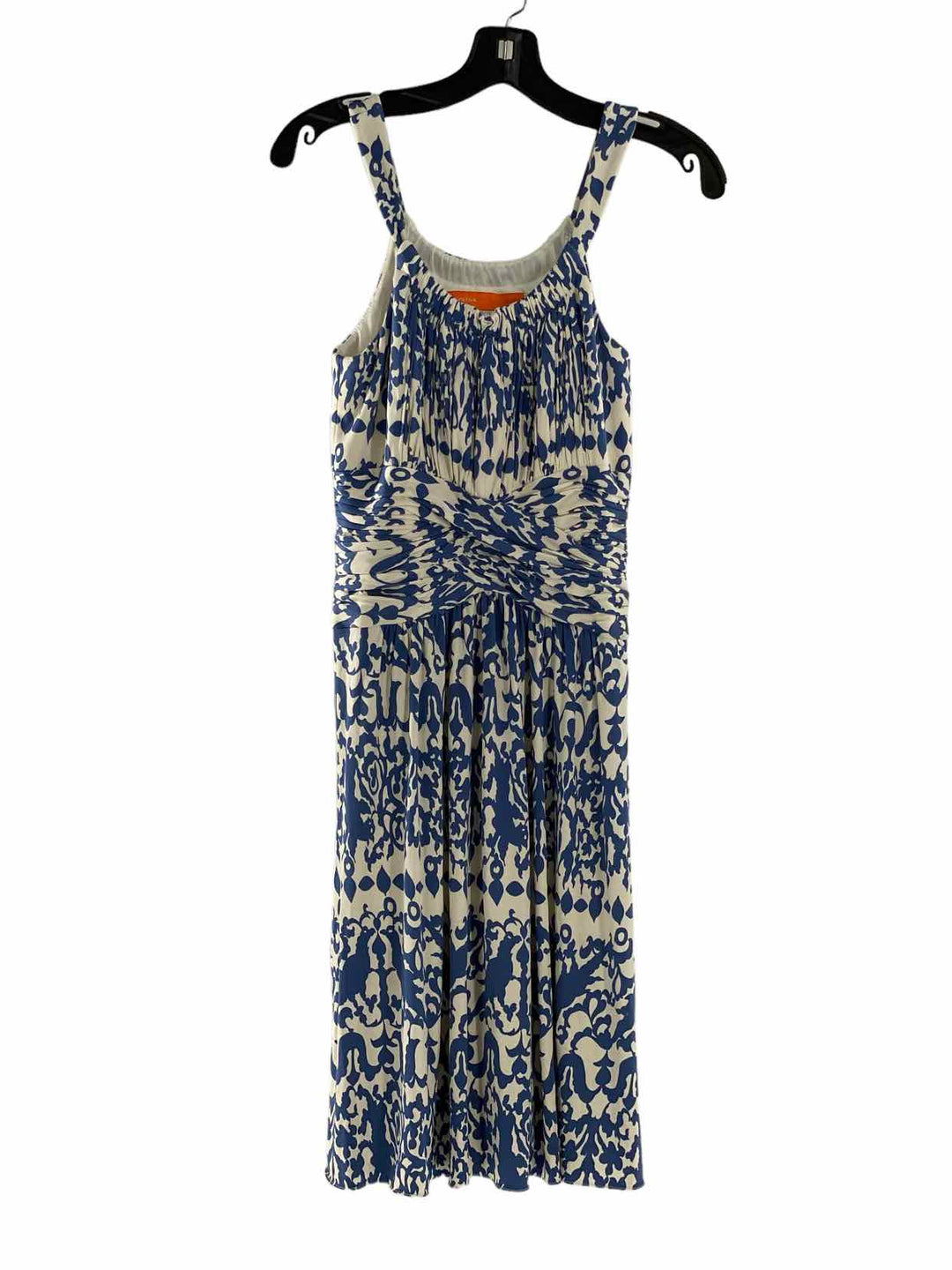 Cynthia Steffe Size XS White Blue Print Dress