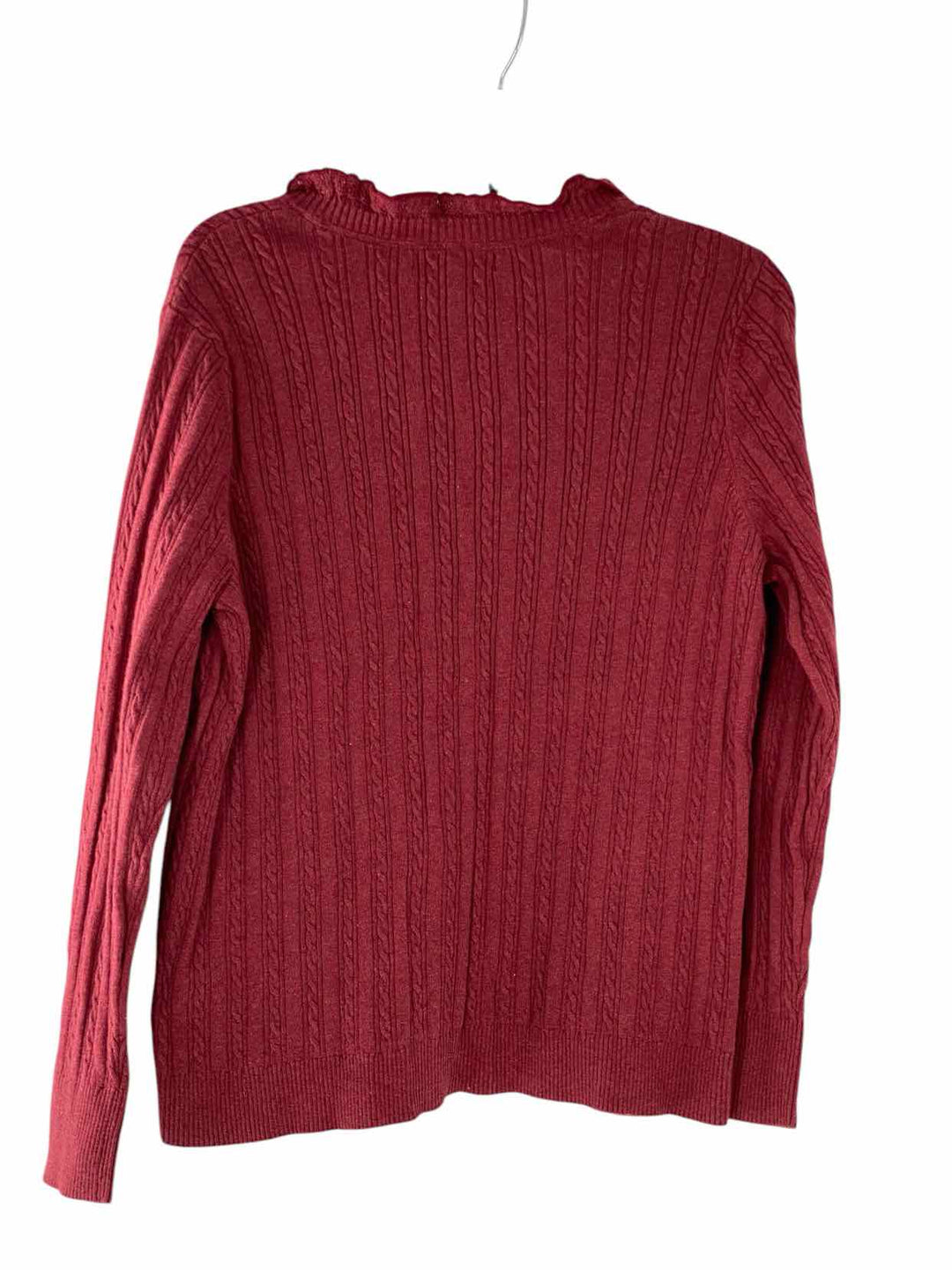 Eddie Bauer Size XL Red Cable Knit Sweater