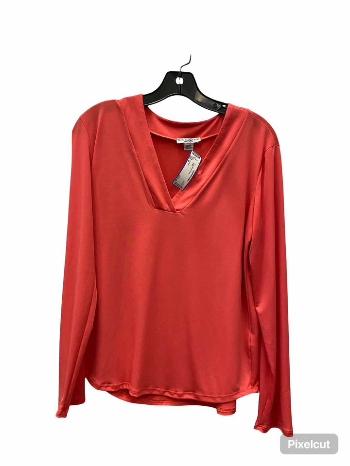 Ava Gray Size M Peach Long Sleeve Shirts