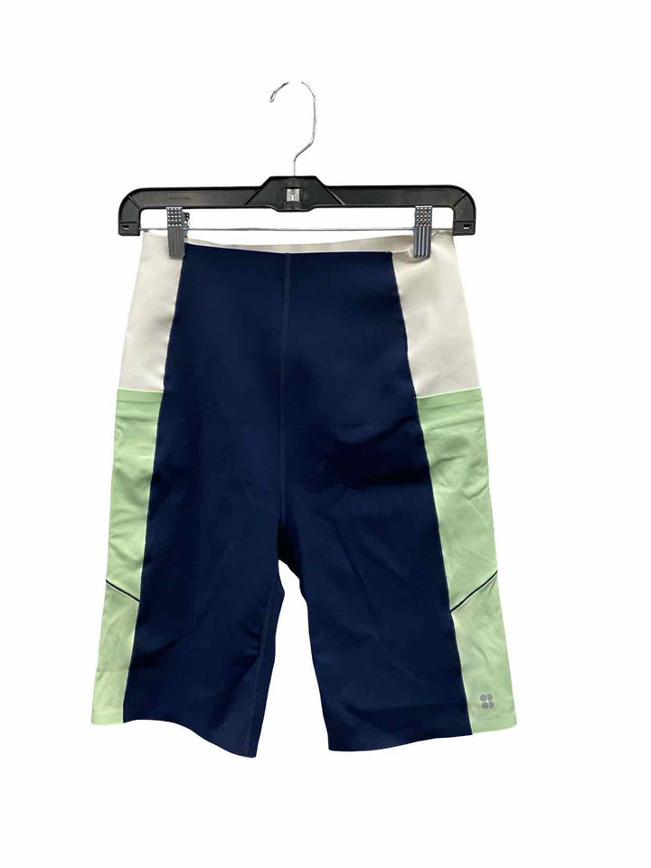 Sweaty Betty Size M Navy Blue/White Green Athletic Shorts
