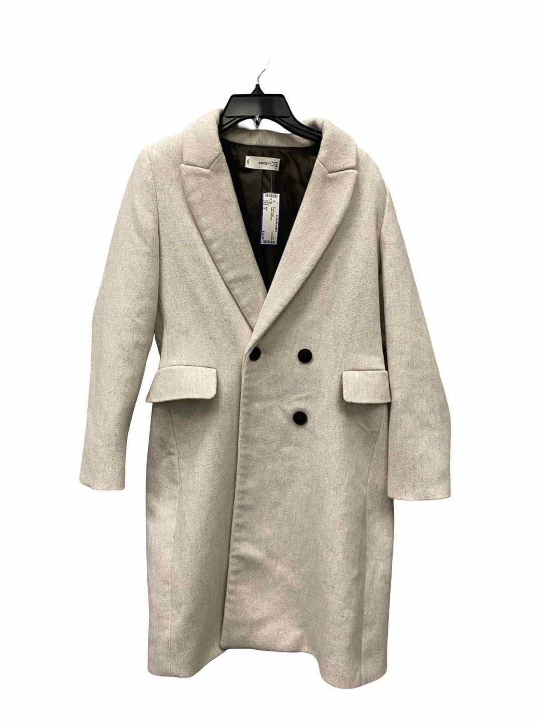 MNG Size S White 30% Wool Coat(Long)