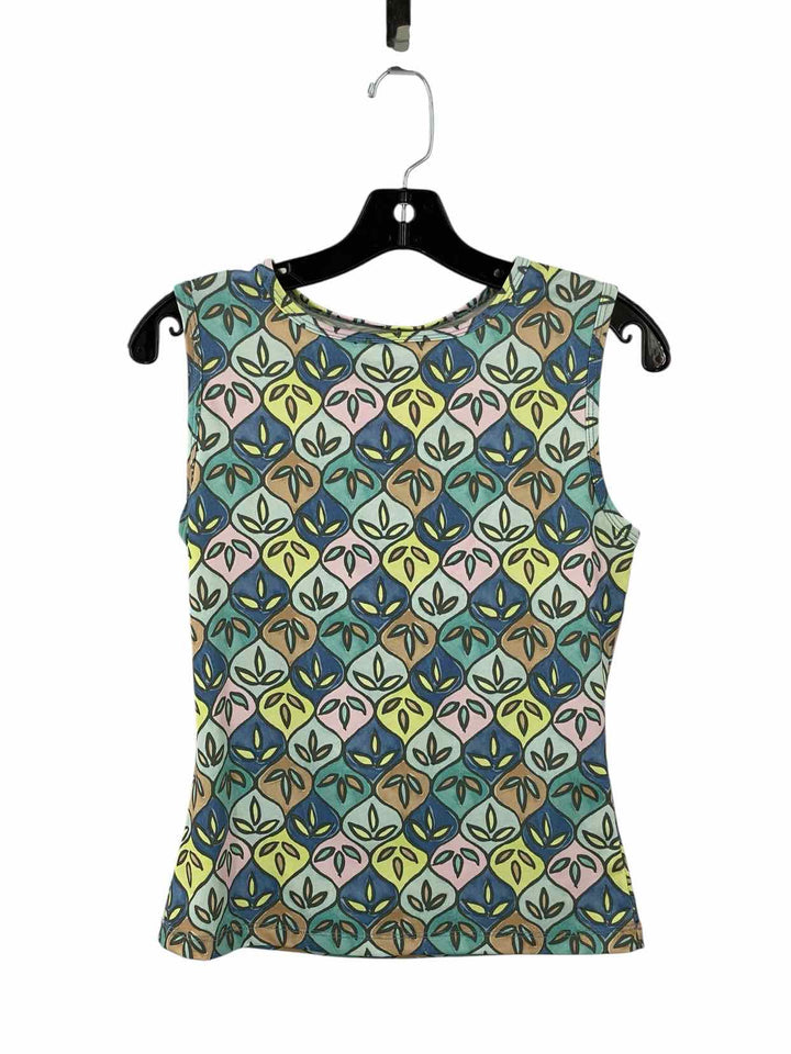 Athleta Size S Blue Multi Print Athletic Tank Top