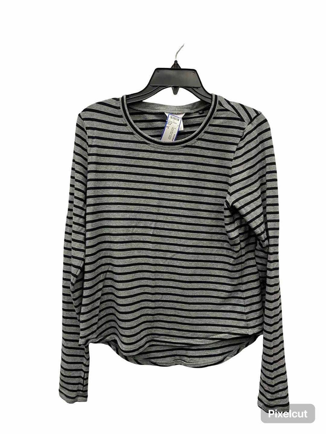 Cabi Size S Black Gray Striped Long Sleeve Shirts