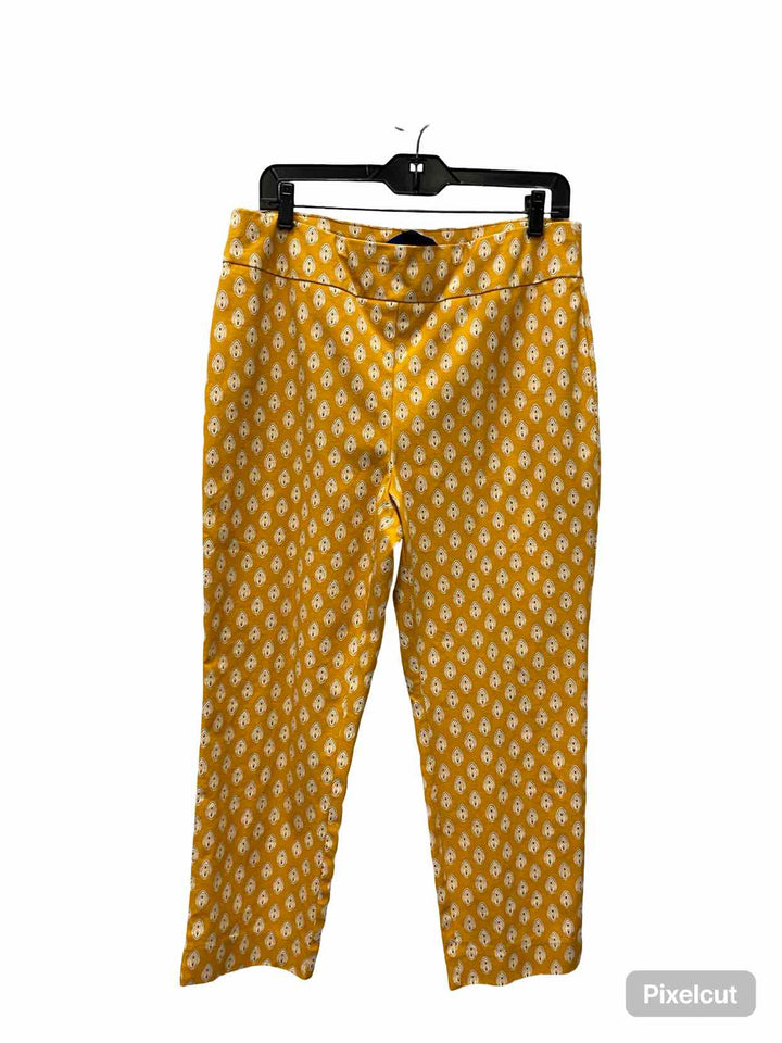 Chico's Size 1.5(8-10) Yellow Print Pants