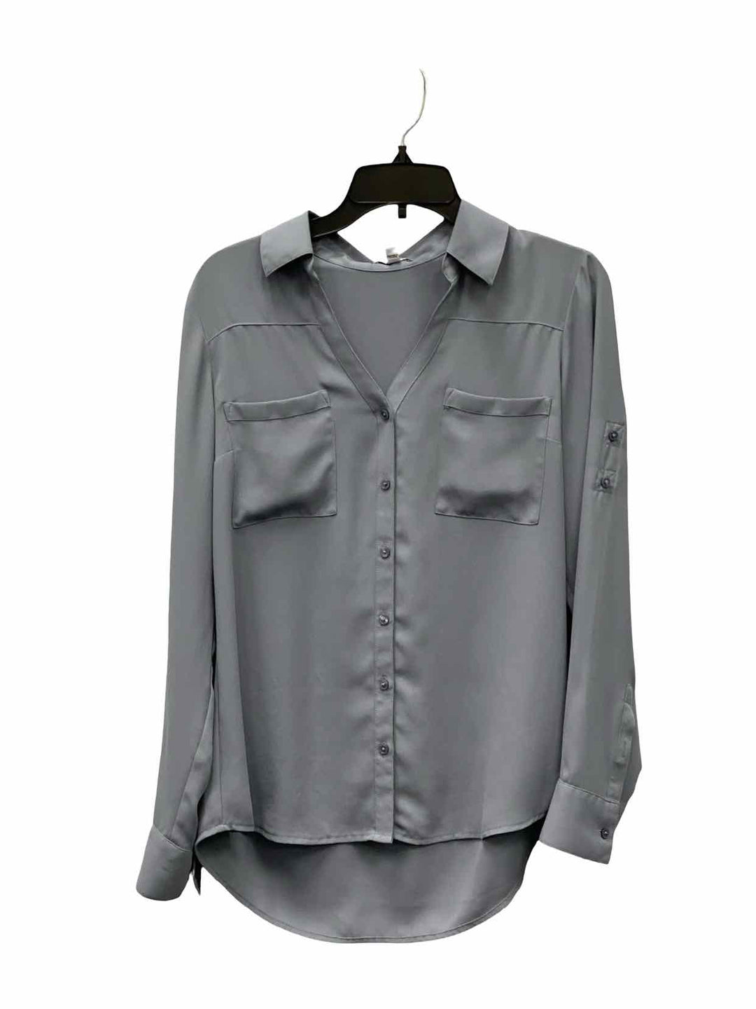 Express Size M Gray Long Sleeve Shirts