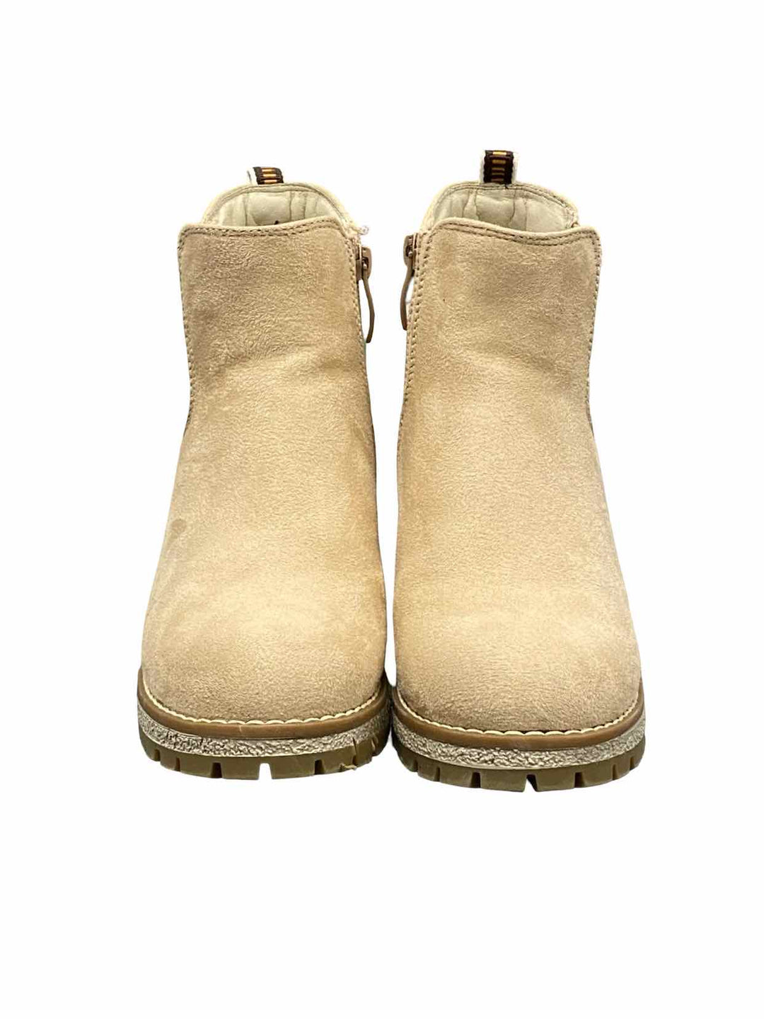 Patrizia Shoe Size 36 Beige Textile Faux Fur Lined Boots(Ankle)