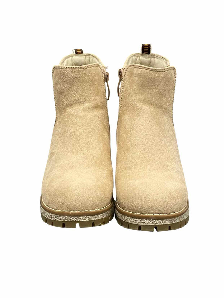 Patrizia Shoe Size 36 Beige Textile Faux Fur Lined Boots(Ankle)