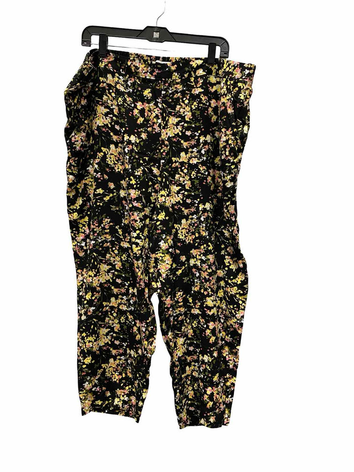 Jessica Simpson Size XXL Black Floral Pants